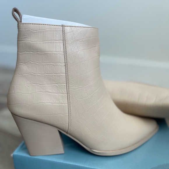 Seychelles leather booties size 10 cream beige boot western booties - Picture 12 of 14